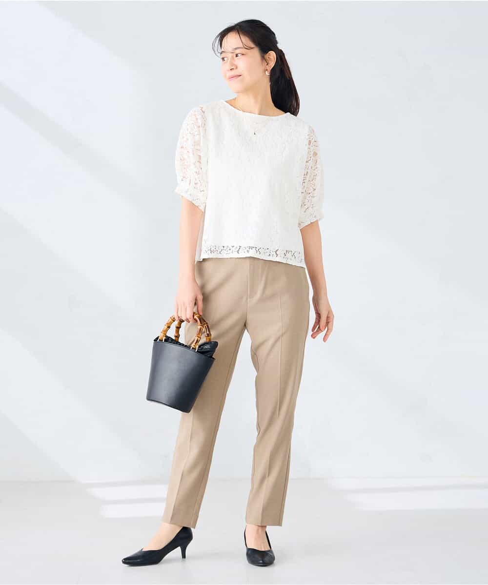 K2KHD47054 a.v.v(アー・ヴェ・ヴェ) レースドルマンカットソー ブルー