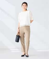 K2KHD47054 a.v.v(アー・ヴェ・ヴェ) レースドルマンカットソー ブルー