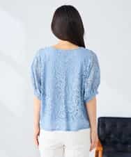 K2KHD47054 a.v.v(アー・ヴェ・ヴェ) レースドルマンカットソー ブルー