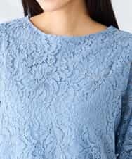 K2KHD47054 a.v.v(アー・ヴェ・ヴェ) レースドルマンカットソー ブルー