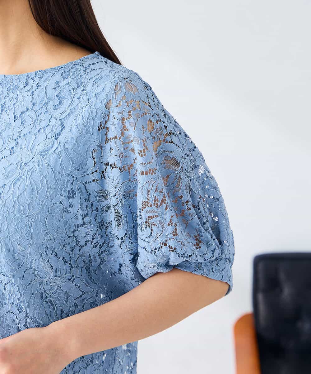 K2KHD47054 a.v.v(アー・ヴェ・ヴェ) レースドルマンカットソー ブルー