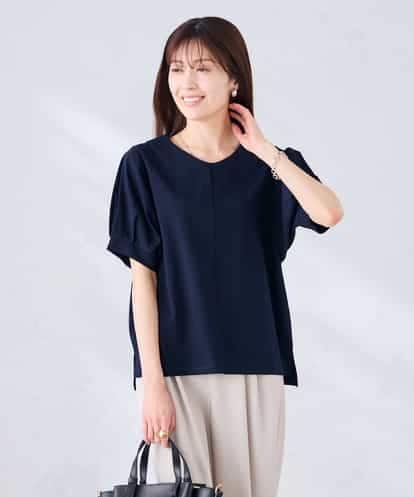 K2KHD51034 a.v.v 【接触冷感/UVカット】タックスリーブVネックカットソー