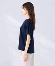 K2KHD51034 a.v.v(アー・ヴェ・ヴェ) 【接触冷感/UVカット】タックスリーブVネックカットソー アイボリー