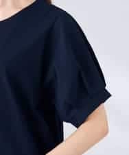 K2KHD51034 a.v.v(アー・ヴェ・ヴェ) 【接触冷感/UVカット】タックスリーブVネックカットソー アイボリー