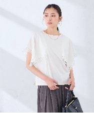 K2KHD52044 a.v.v(アー・ヴェ・ヴェ) 【接触冷感/UVカット】ハンカチスリーブトップス アイボリー