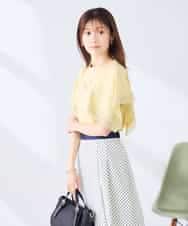 K2KHD52044 a.v.v(アー・ヴェ・ヴェ) 【接触冷感/UVカット】ハンカチスリーブトップス ライトイエロー