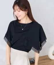 K2KHD52044 a.v.v(アー・ヴェ・ヴェ) 【接触冷感/UVカット】ハンカチスリーブトップス ブラック
