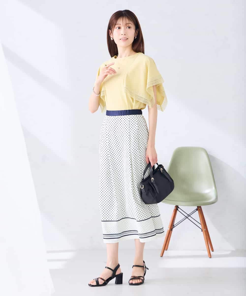 K2KHD52044 a.v.v(アー・ヴェ・ヴェ) 【接触冷感/UVカット】ハンカチスリーブトップス ブラック