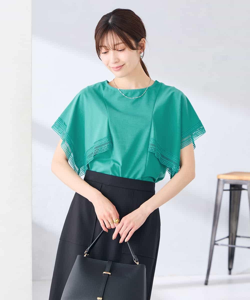 K2KHD52044 a.v.v(アー・ヴェ・ヴェ) 【接触冷感/UVカット】ハンカチスリーブトップス ブラック