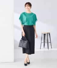 K2KHD52044 a.v.v(アー・ヴェ・ヴェ) 【接触冷感/UVカット】ハンカチスリーブトップス ブラック