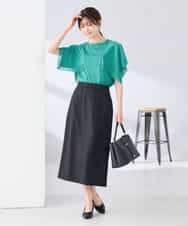 K2KHD52044 a.v.v(アー・ヴェ・ヴェ) 【接触冷感/UVカット】ハンカチスリーブトップス ブラック