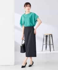 K2KHD52044 a.v.v(アー・ヴェ・ヴェ) 【接触冷感/UVカット】ハンカチスリーブトップス ブラック