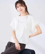 K2KHD52044 a.v.v(アー・ヴェ・ヴェ) 【接触冷感/UVカット】ハンカチスリーブトップス ブラック