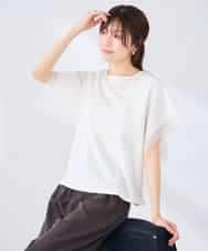 K2KHD52044 a.v.v(アー・ヴェ・ヴェ) 【接触冷感/UVカット】ハンカチスリーブトップス ブラック