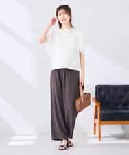 K2KHD52044 a.v.v(アー・ヴェ・ヴェ) 【接触冷感/UVカット】ハンカチスリーブトップス ブラック