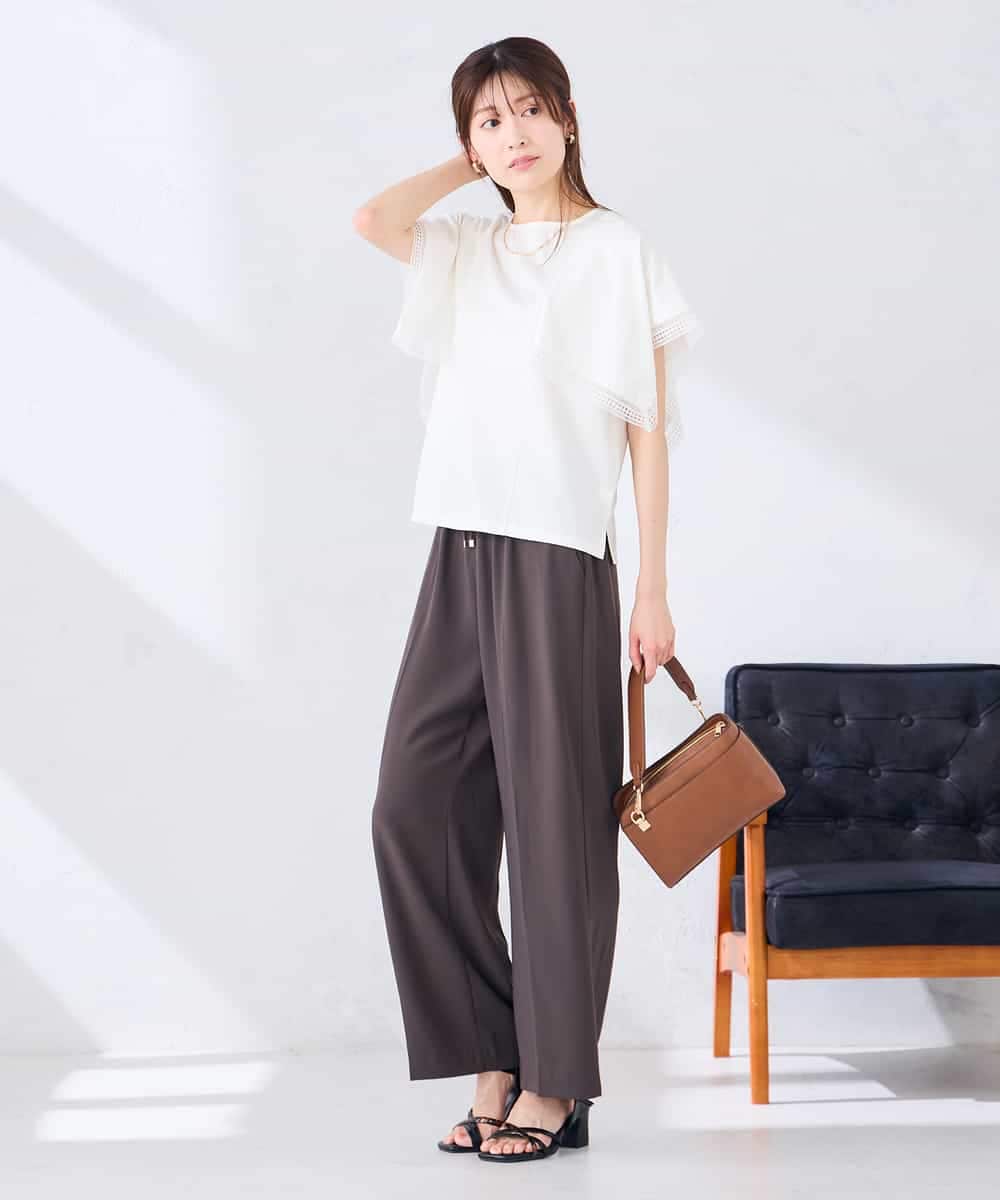 K2KHD52044 a.v.v(アー・ヴェ・ヴェ) 【接触冷感/UVカット】ハンカチスリーブトップス ブラック