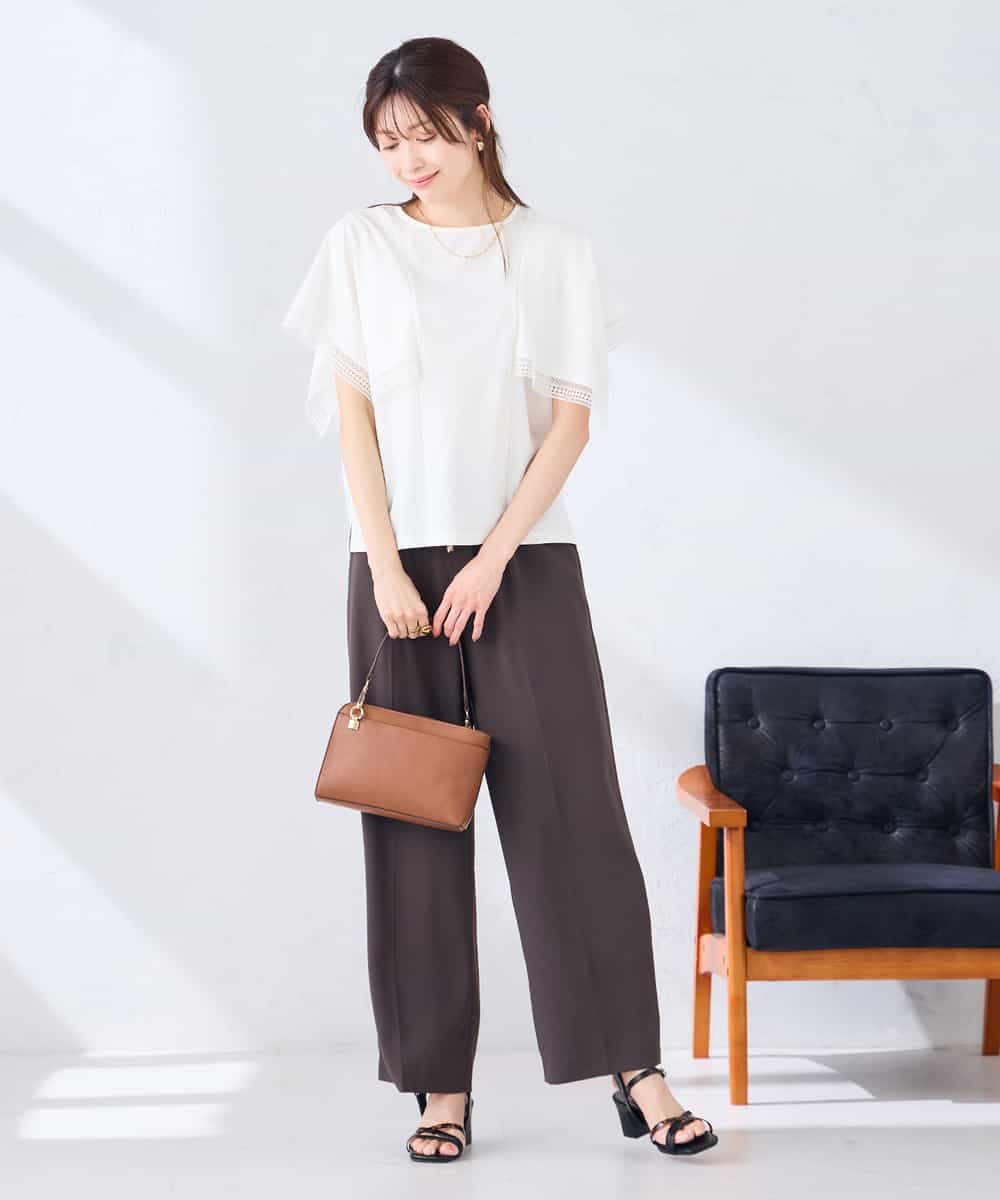 K2KHD52044 a.v.v(アー・ヴェ・ヴェ) 【接触冷感/UVカット】ハンカチスリーブトップス ブラック