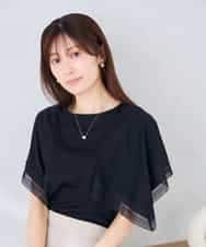 K2KHD52044 a.v.v(アー・ヴェ・ヴェ) 【接触冷感/UVカット】ハンカチスリーブトップス ブラック