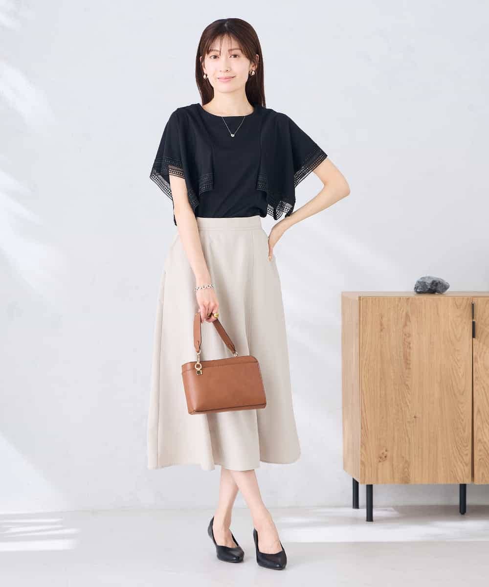 K2KHD52044 a.v.v(アー・ヴェ・ヴェ) 【接触冷感/UVカット】ハンカチスリーブトップス ブラック