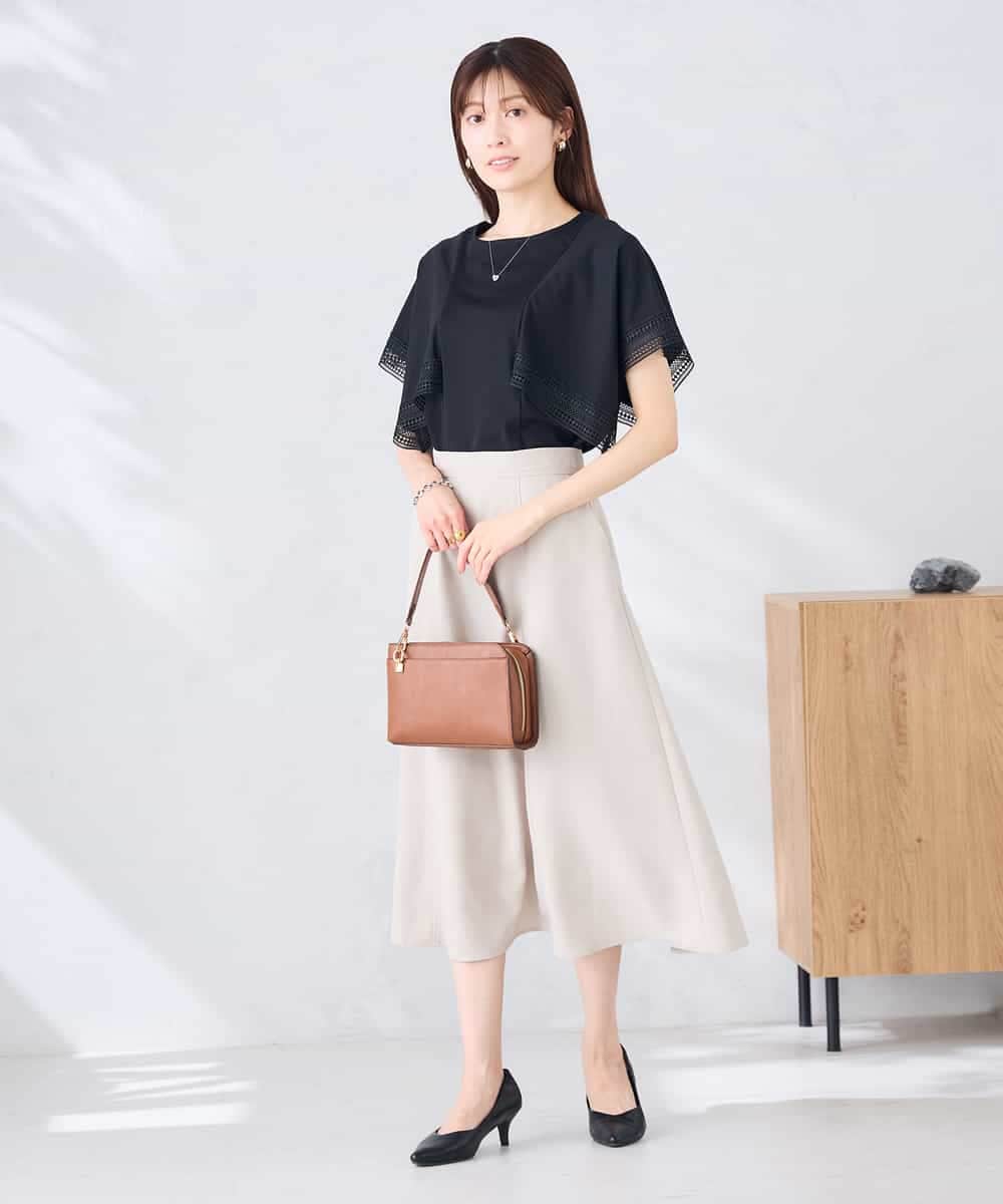 K2KHD52044 a.v.v(アー・ヴェ・ヴェ) 【接触冷感/UVカット】ハンカチスリーブトップス ブラック