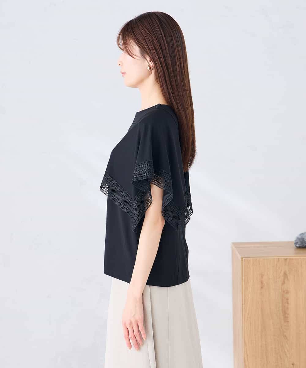 K2KHD52044 a.v.v(アー・ヴェ・ヴェ) 【接触冷感/UVカット】ハンカチスリーブトップス ブラック