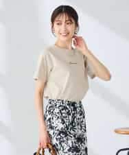 K2KHD54029 a.v.v(アー・ヴェ・ヴェ) 【接触冷感/UVカット/コットン100%】コンパクトロゴTシャツ グレージュ