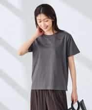 K2KHD54029 a.v.v(アー・ヴェ・ヴェ) 【接触冷感/UVカット/コットン100%】コンパクトロゴTシャツ グレージュ