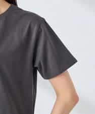 K2KHD54029 a.v.v(アー・ヴェ・ヴェ) 【接触冷感/UVカット/コットン100%】コンパクトロゴTシャツ グレージュ