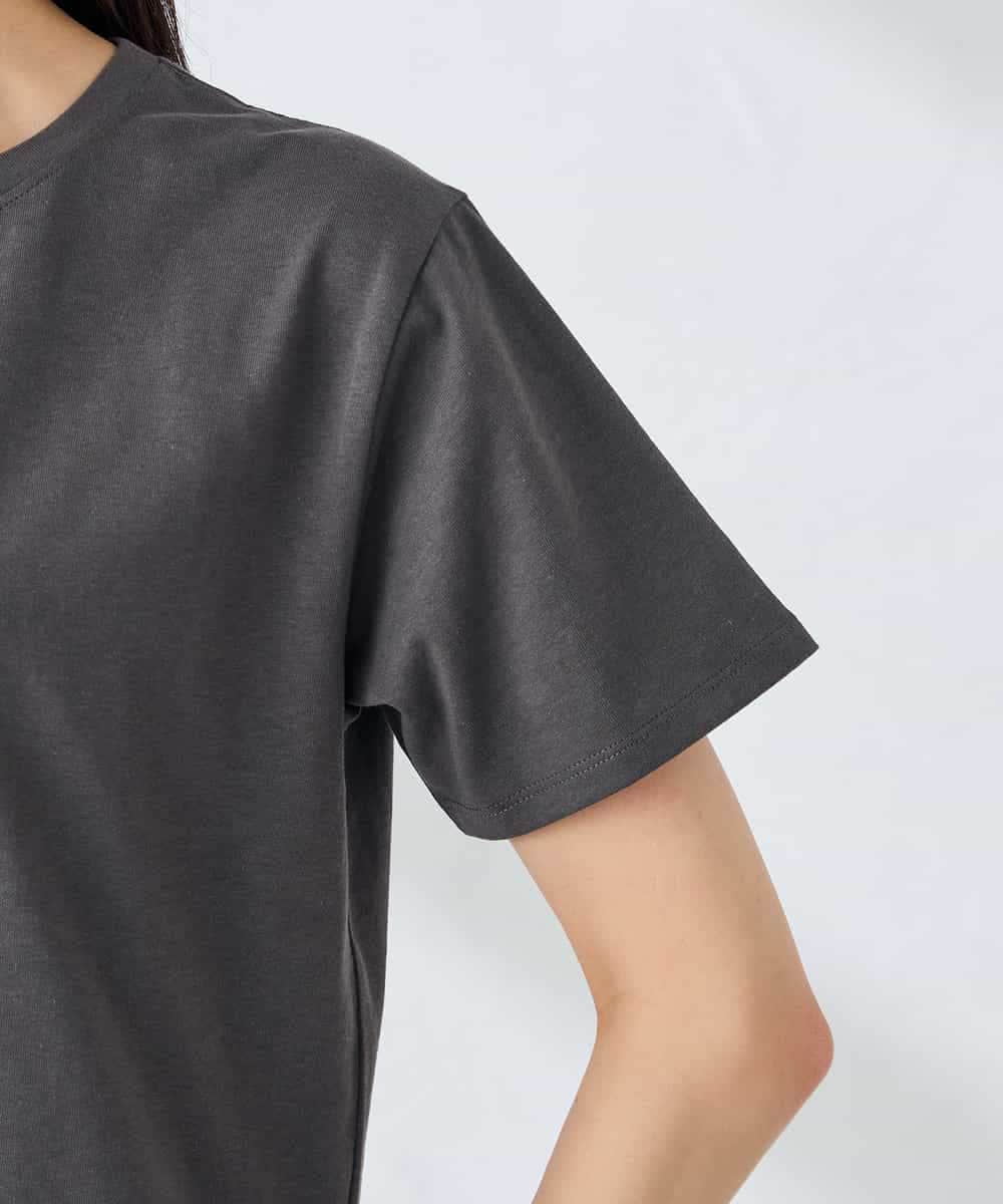 K2KHD54029 a.v.v(アー・ヴェ・ヴェ) 【接触冷感/UVカット/コットン100%】コンパクトロゴTシャツ グレージュ