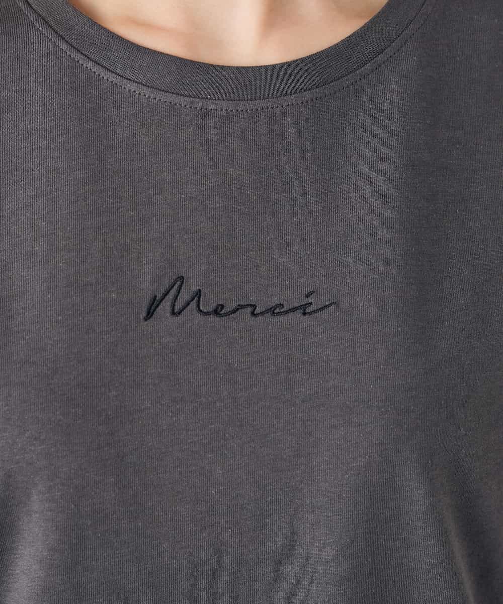 K2KHD54029 a.v.v(アー・ヴェ・ヴェ) 【接触冷感/UVカット/コットン100%】コンパクトロゴTシャツ グレージュ
