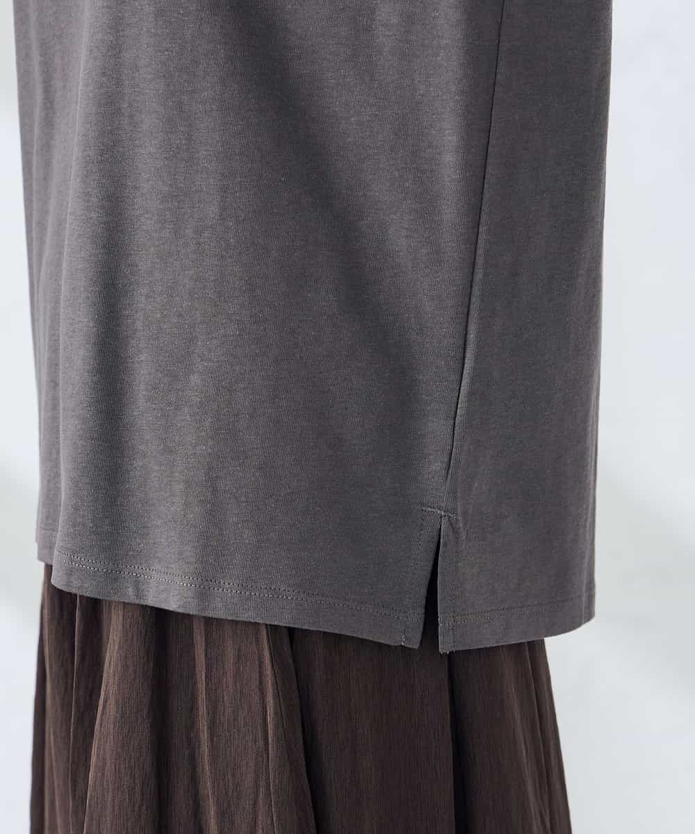 K2KHD54029 a.v.v(アー・ヴェ・ヴェ) 【接触冷感/UVカット/コットン100%】コンパクトロゴTシャツ グレージュ