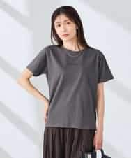 K2KHD54029 a.v.v(アー・ヴェ・ヴェ) 【接触冷感/UVカット/コットン100%】コンパクトロゴTシャツ ダークグレー
