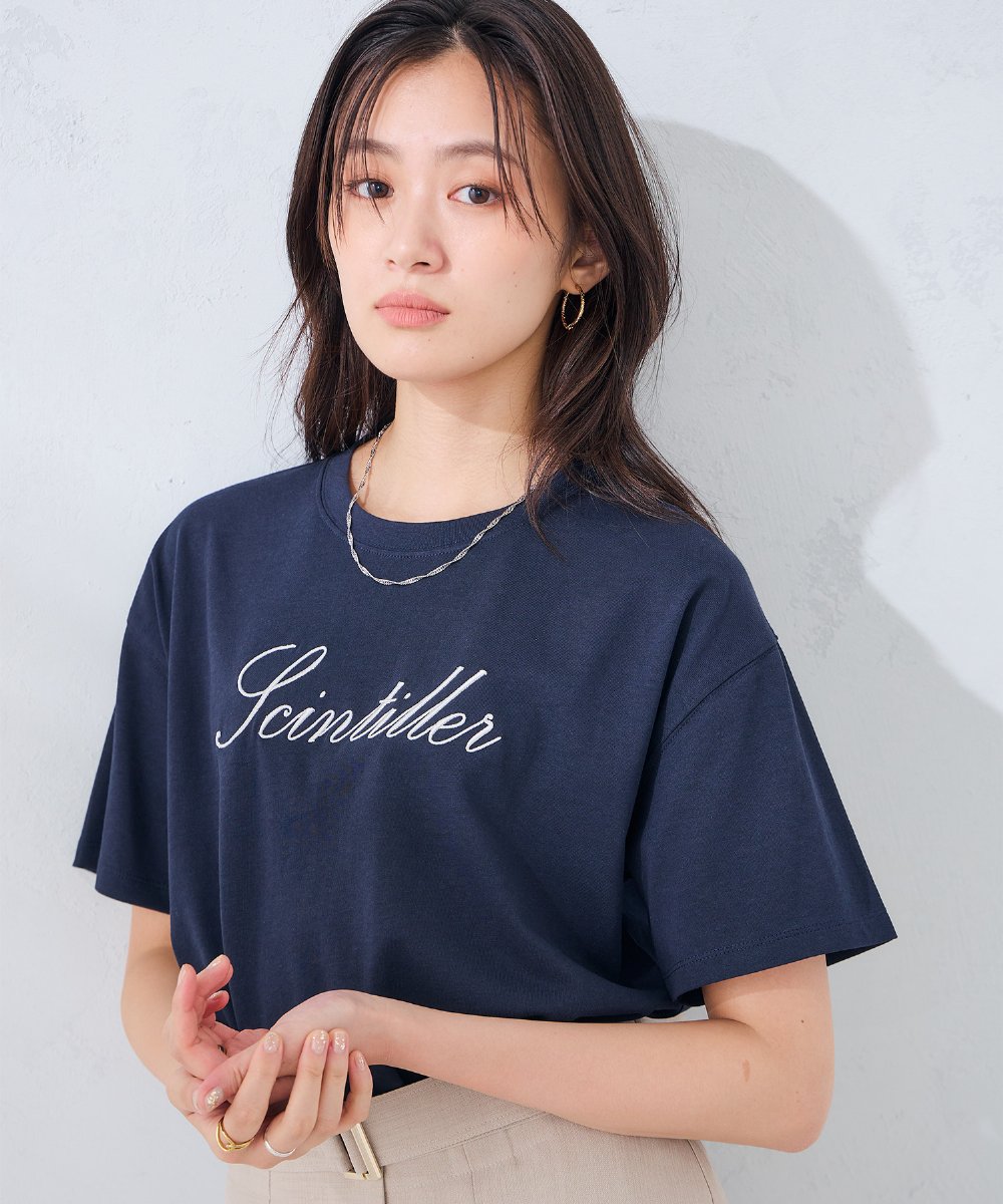K2KHD55029 a.v.v 【接触冷感/UVカット/コットン100%】ロゴゆるTシャツ