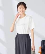 K2KHD55029 a.v.v(アー・ヴェ・ヴェ) 【接触冷感/UVカット/コットン100%】ロゴゆるTシャツ ネイビー