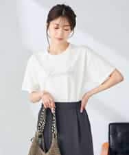 K2KHD55029 a.v.v(アー・ヴェ・ヴェ) 【接触冷感/UVカット/コットン100%】ロゴゆるTシャツ ネイビー