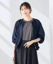 K2KHD55029 a.v.v(アー・ヴェ・ヴェ) 【接触冷感/UVカット/コットン100%】ロゴゆるTシャツ ネイビー