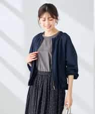K2KHD55029 a.v.v(アー・ヴェ・ヴェ) 【接触冷感/UVカット/コットン100%】ロゴゆるTシャツ ネイビー