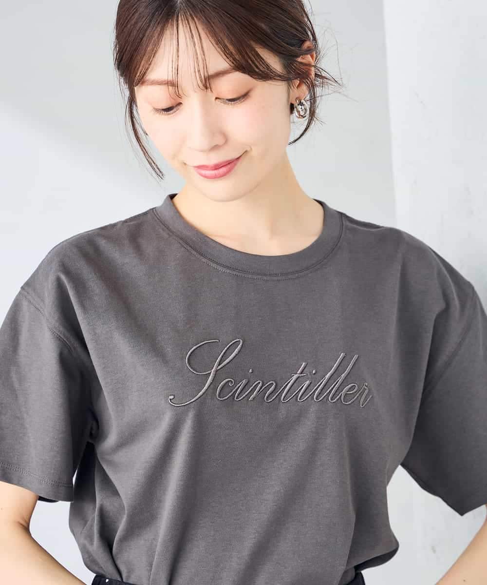 K2KHD55029 a.v.v(アー・ヴェ・ヴェ) 【接触冷感/UVカット/コットン100%】ロゴゆるTシャツ ネイビー
