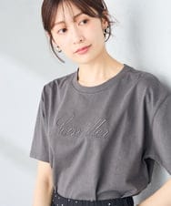 K2KHD55029 a.v.v(アー・ヴェ・ヴェ) 【接触冷感/UVカット/コットン100%】ロゴゆるTシャツ ネイビー