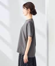 K2KHD55029 a.v.v(アー・ヴェ・ヴェ) 【接触冷感/UVカット/コットン100%】ロゴゆるTシャツ ネイビー