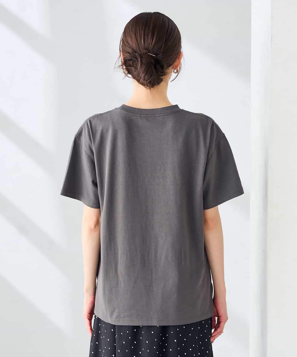 K2KHD55029 a.v.v(アー・ヴェ・ヴェ) 【接触冷感/UVカット/コットン100%】ロゴゆるTシャツ ネイビー