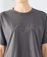 K2KHD55029 a.v.v(アー・ヴェ・ヴェ) 【接触冷感/UVカット/コットン100%】ロゴゆるTシャツ ネイビー