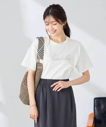 K2KHD55029 a.v.v 【接触冷感/UVカット/コットン100%】ロゴゆるTシャツ