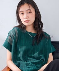 幾何レースレイヤードトップス(カットソー・Tシャツ) | a.v.v(アー