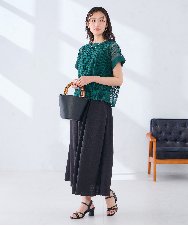 K2KHD58044 a.v.v(アー・ヴェ・ヴェ) 幾何レースレイヤードトップス ライトイエロー
