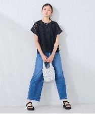 K2KHD58044 a.v.v(アー・ヴェ・ヴェ) 幾何レースレイヤードトップス ライトイエロー