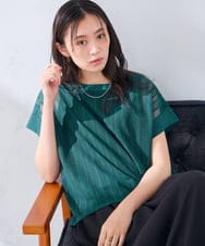 幾何レースレイヤードトップス(カットソー・Tシャツ) | a.v.v(アー