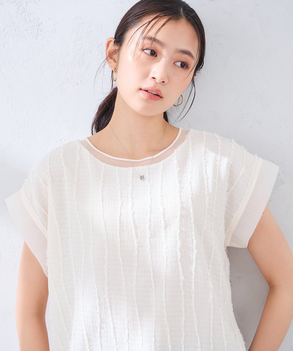 縦柄ジャガードトップス(カットソー・Tシャツ) | a.v.v(アー・ヴェ