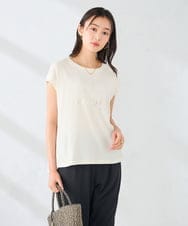 K2KHD64039 a.v.v(アー・ヴェ・ヴェ) 楊柳プリントTシャツ オフホワイト