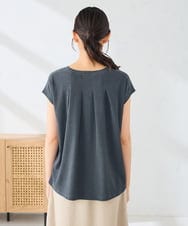 K2KHD64039 a.v.v(アー・ヴェ・ヴェ) 楊柳プリントTシャツ ダークグレー